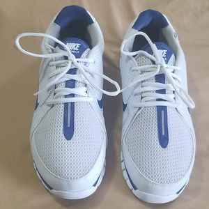 Nike free walk navy blue white running sneakers
